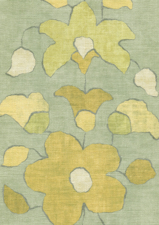 Lewis & Wood Chamba Lemongrass Made to Measure Roman Blinds – fabric detail