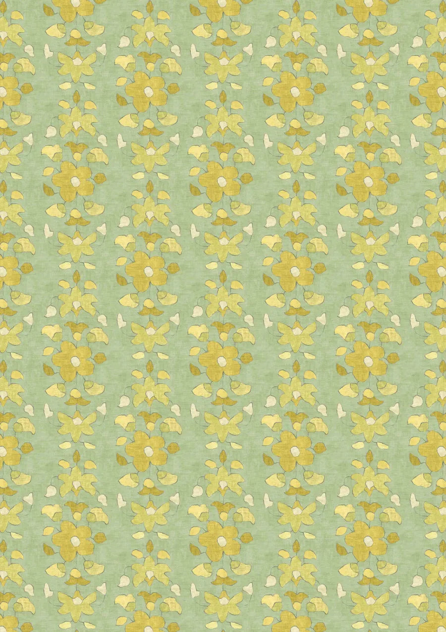 Lewis & Wood Chamba Lemongrass Made to Measure Roman Blinds – full width