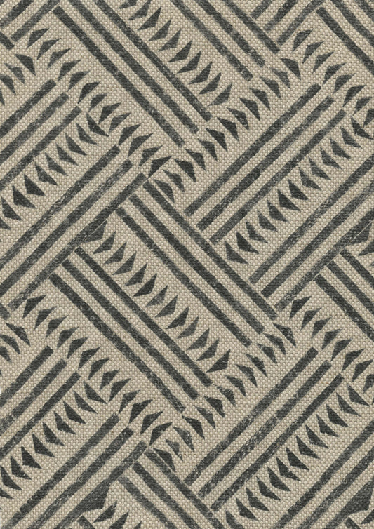 Lewis & Wood Checkerbox Charcoal Made to Measure Roman Blinds – fabric detail