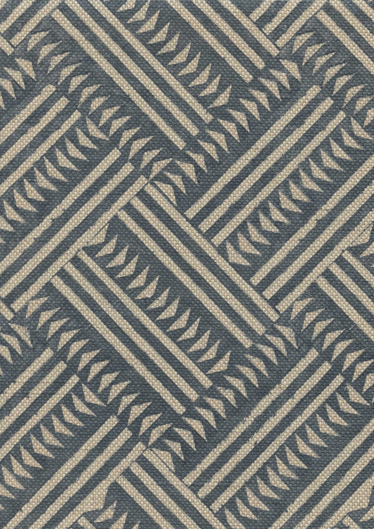 Lewis & Wood Checkerbox Indigo Made to Measure Roman Blinds – fabric detail