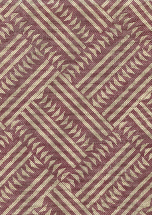 Lewis & Wood Checkerbox Pomegranate Made to Measure Curtains – fabric detail
