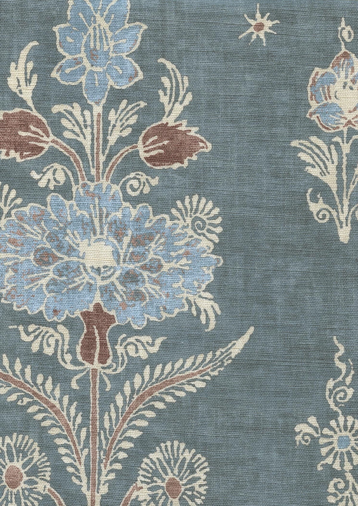 Lewis & Wood Citadel Blue Almond Made to Measure Curtains – fabric detail