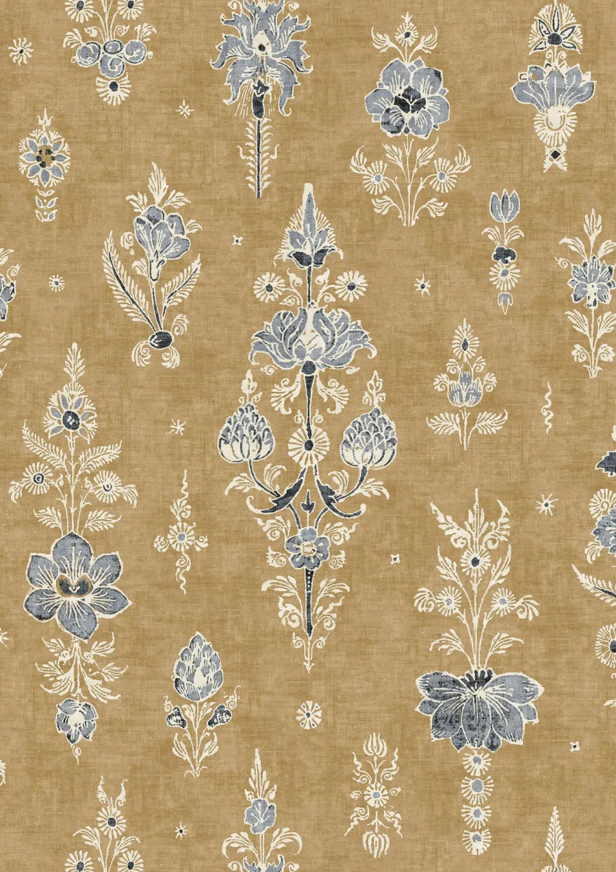 Lewis & Wood Citadel Ochre Smoke Made to Measure Curtains – close-up
