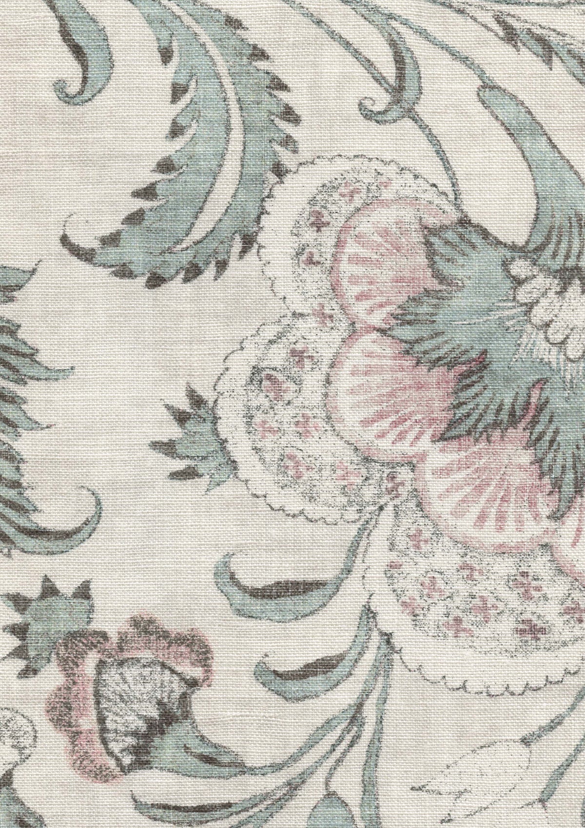 Lewis & Wood Coromandel Ceramic Made to Measure Curtains – fabric detail