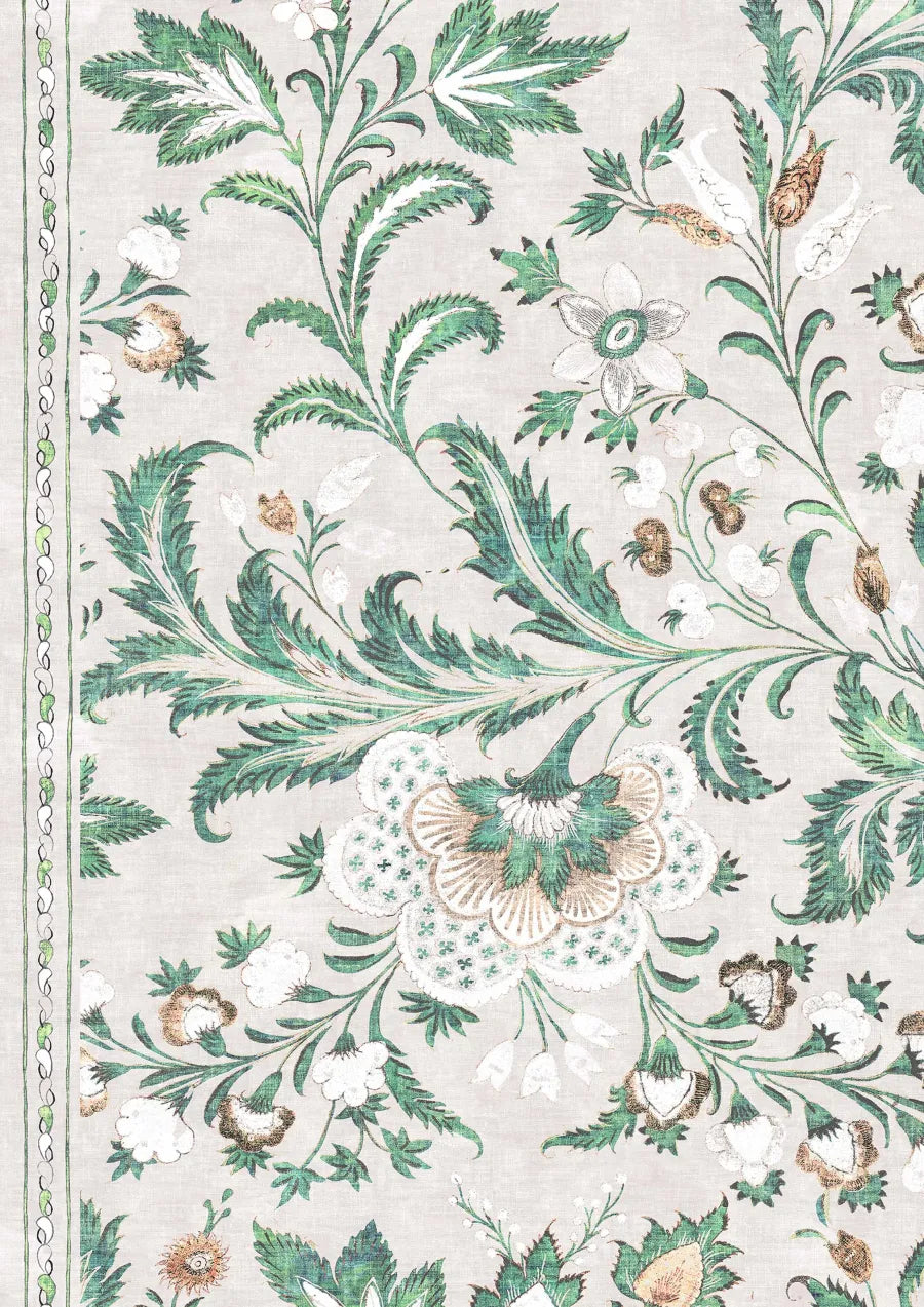 Lewis & Wood Coromandel Malachite Made to Measure Curtains – close-up