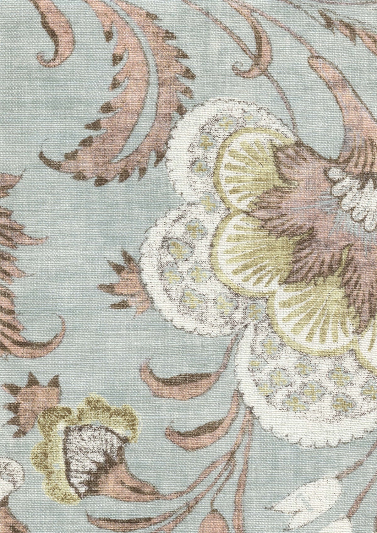 Lewis & Wood Coromandel Sherbet Made to Measure Curtains – fabric detail