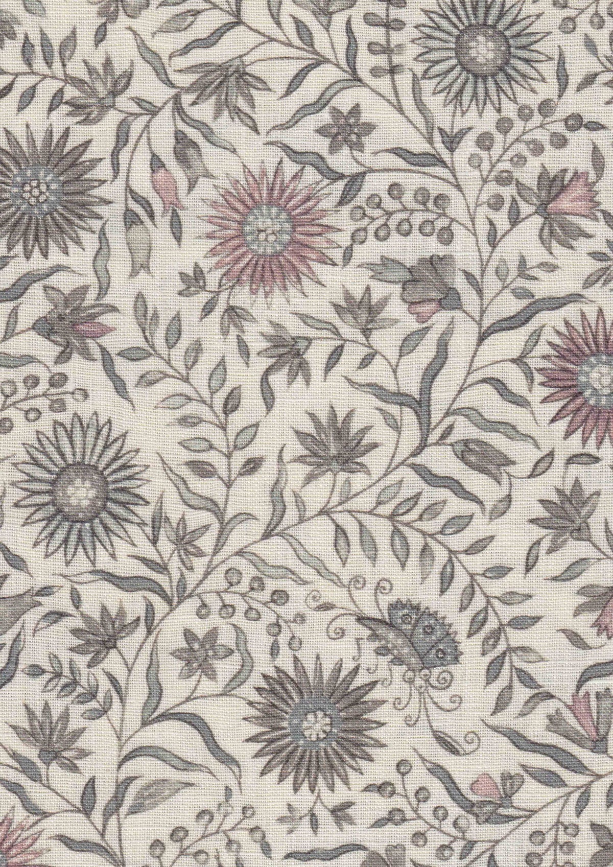Lewis & Wood Daisy Chintz Amethyst Made to Measure Curtains – fabric detail