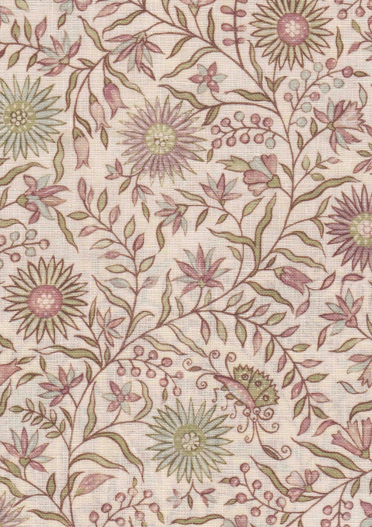 Lewis & Wood Daisy Chintz Mallow Made to Measure Curtains – fabric detail