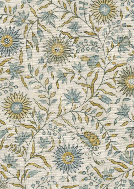 Lewis & Wood Daisy Chintz Quince Made to Measure Roman Blinds – fabric detail