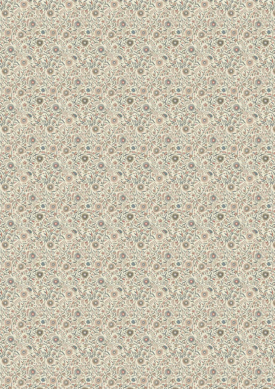 Lewis & Wood Daisy Chintz Document Made to Measure Roman Blinds – full width