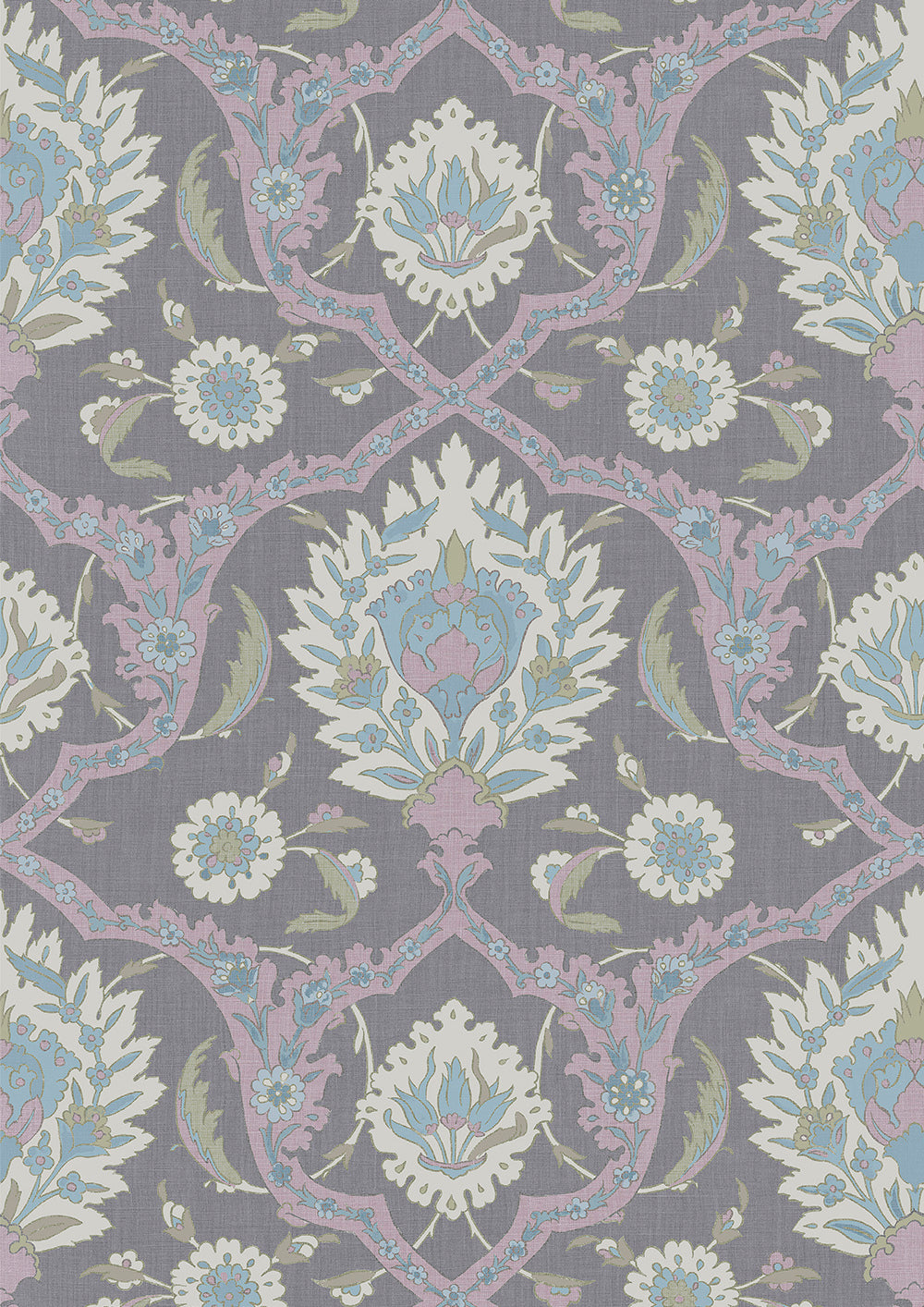 Lewis & Wood Damascus Amethyst Made to Measure Curtains – close-up