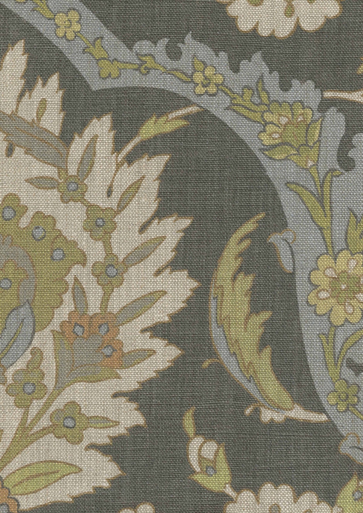 Lewis & Wood Damascus Bronze Made to Measure Roman Blinds – fabric detail