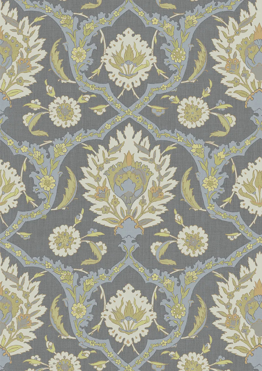 Lewis & Wood Damascus Bronze Made to Measure Roman Blinds – close-up