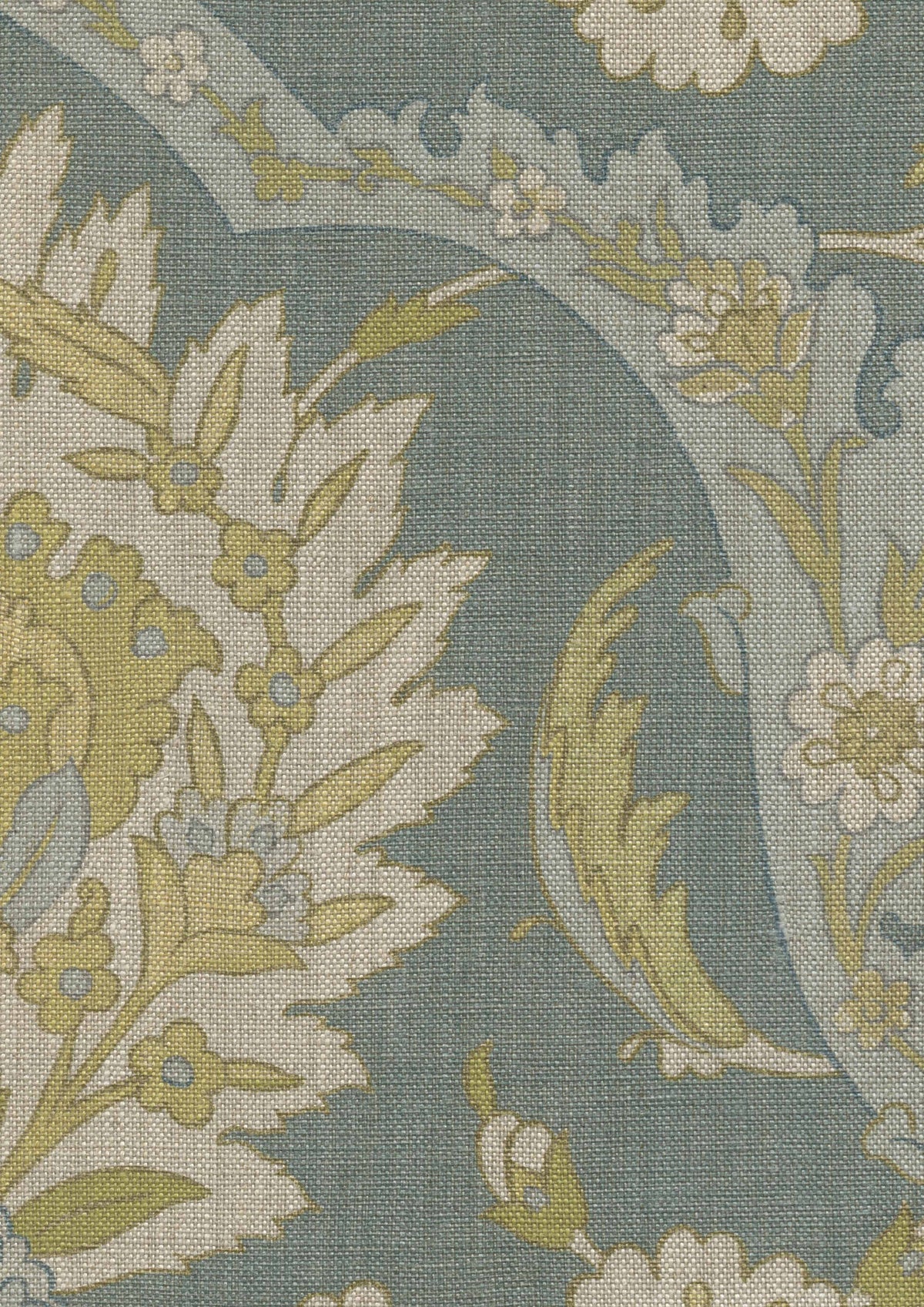 Lewis & Wood Damascus Verdigris Made to Measure Roman Blinds – fabric detail