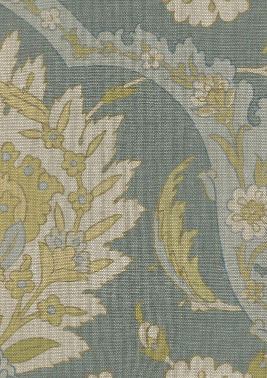 Lewis & Wood Damascus Verdigris Made to Measure Roman Blinds – fabric detail