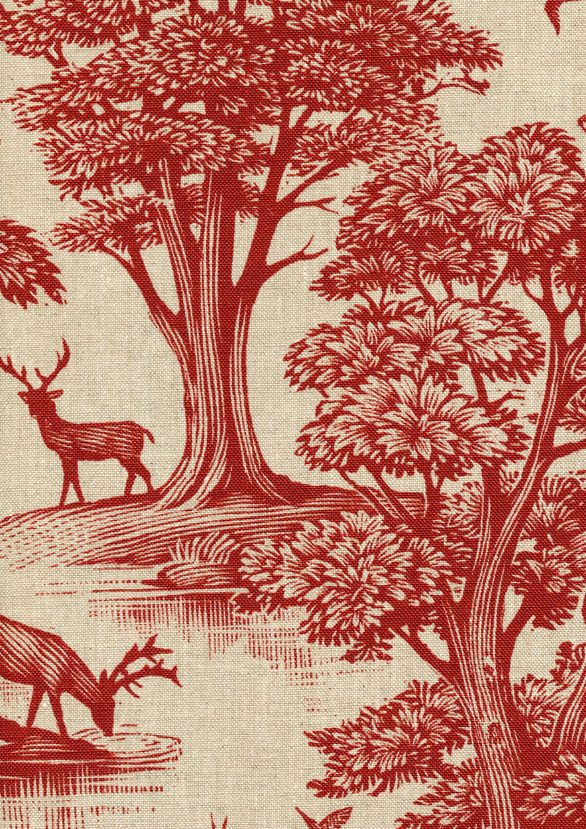 Lewis & Wood Deer Park Rouge Made to Measure Curtains – fabric detail