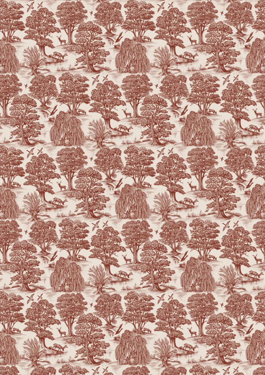 Lewis & Wood Deer Park Rouge Made to Measure Curtains – full width