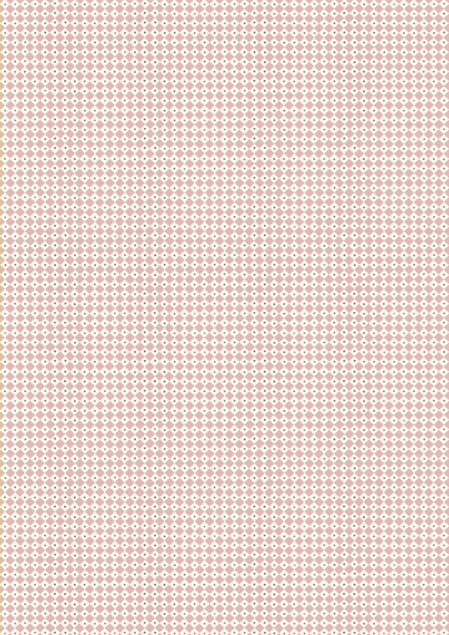 Lewis & Wood Diamond Dot Rose Made to Measure Curtains – close-up