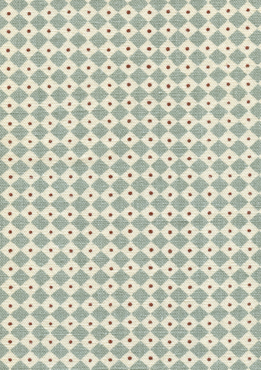 Lewis & Wood Diamond Dot Sea Holly Made to Measure Curtains – fabric detail