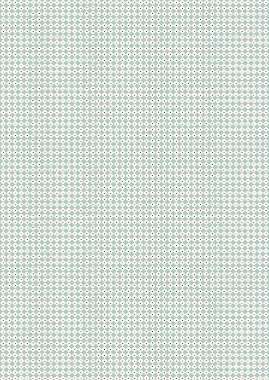 Lewis & Wood Diamond Dot Sea Holly Made to Measure Roman Blinds – close-up