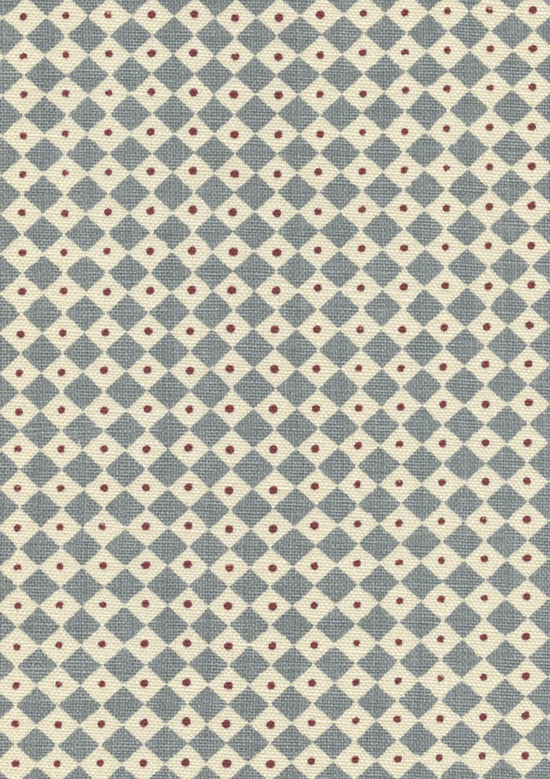 Lewis & Wood Diamond Dot Wedgwood Blue Made to Measure Curtains – fabric detail