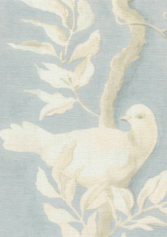 Lewis & Wood Doves Summer Blue Made to Measure Roman Blinds – fabric detail