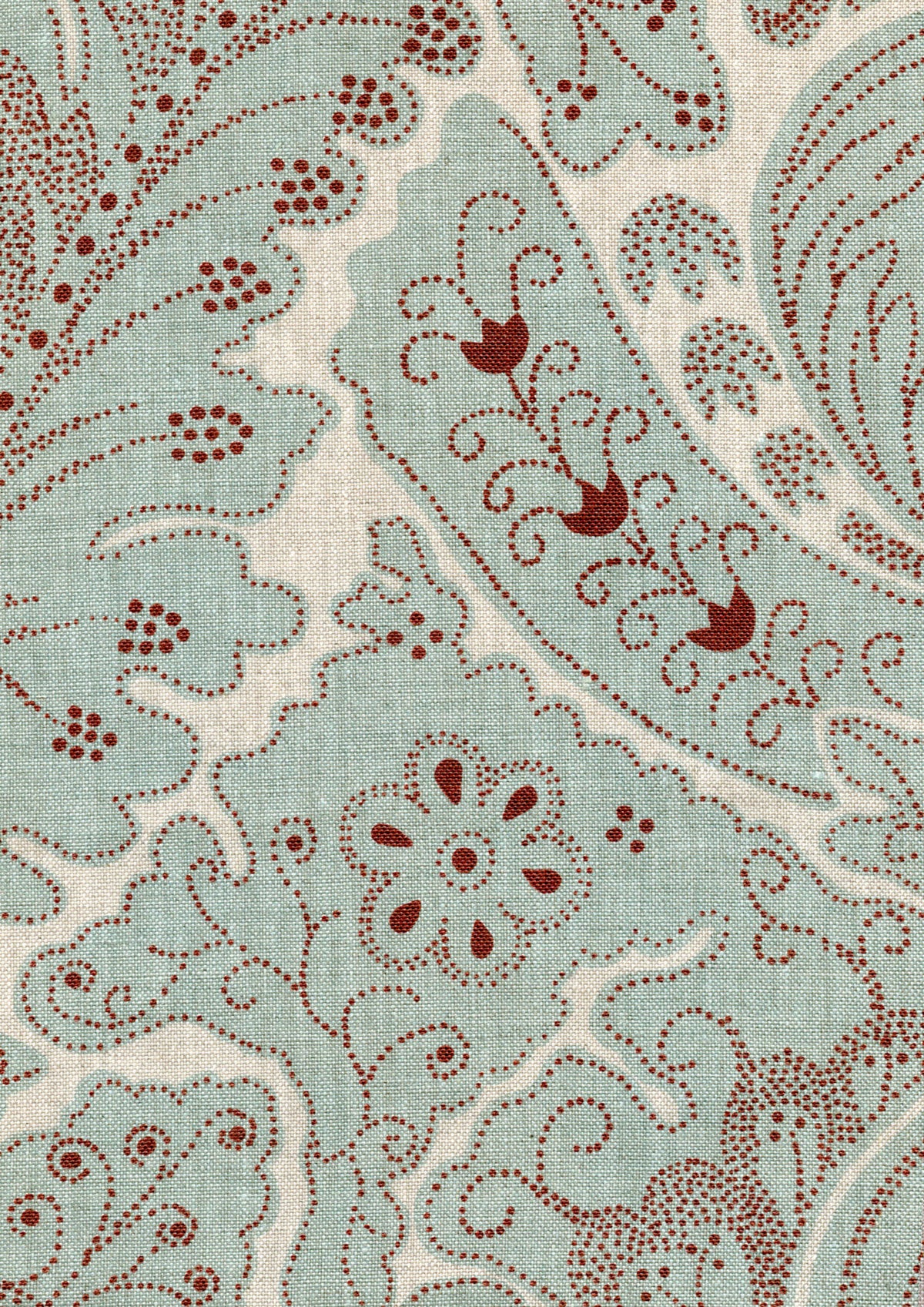 Lewis & Wood Etienne Aquamarine Made to Measure Curtains – fabric detail