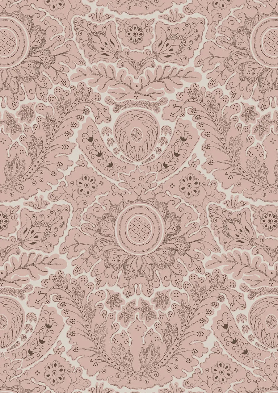 Lewis & Wood Etienne Rose Quartz Made to Measure Roman Blinds – close-up