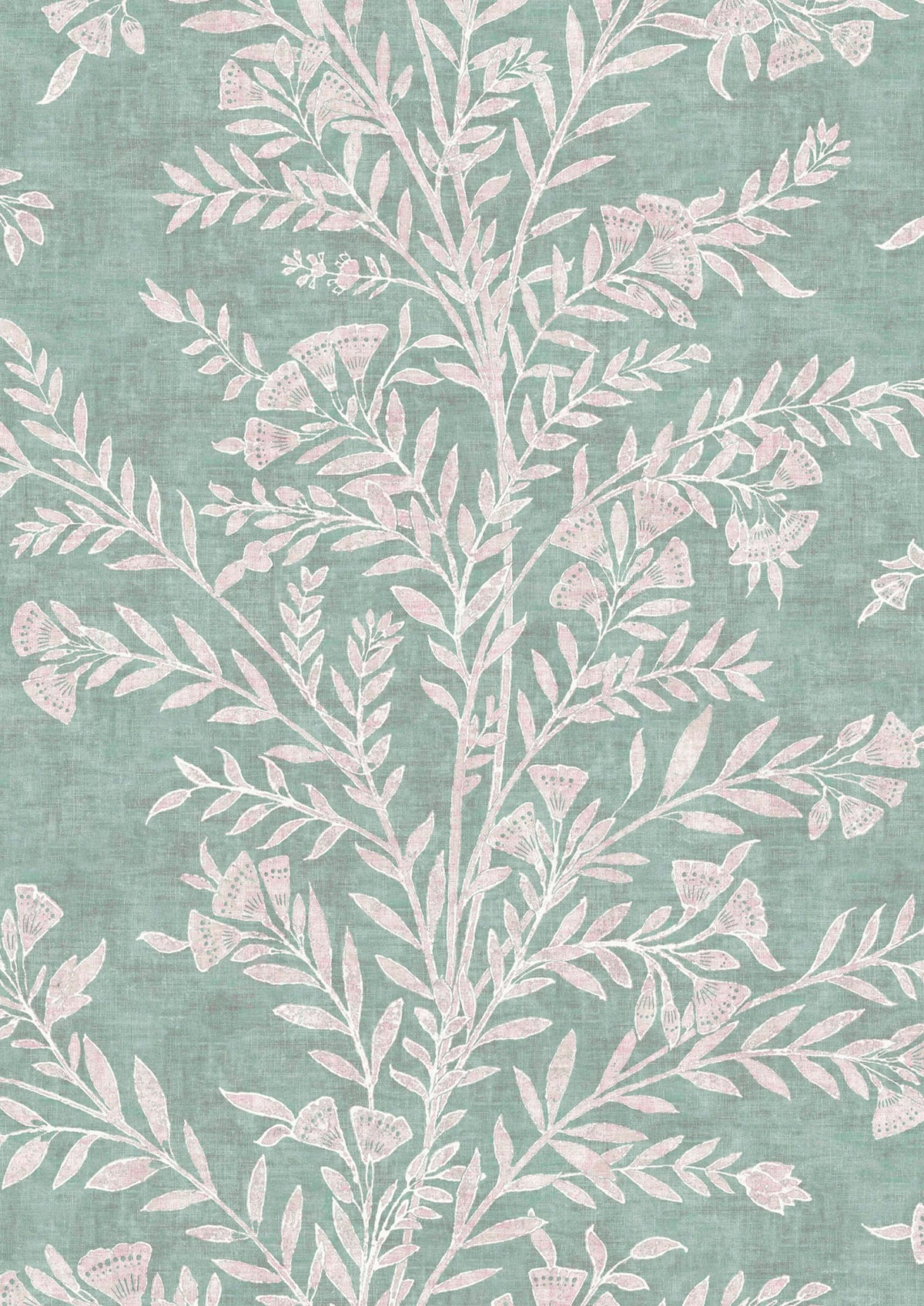 Lewis & Wood Fan Flower Eucalyptus Made to Measure Roman Blinds – close-up
