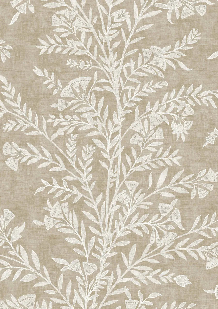 Lewis & Wood Fan Flower Gold Dust Made to Measure Curtains – close-up