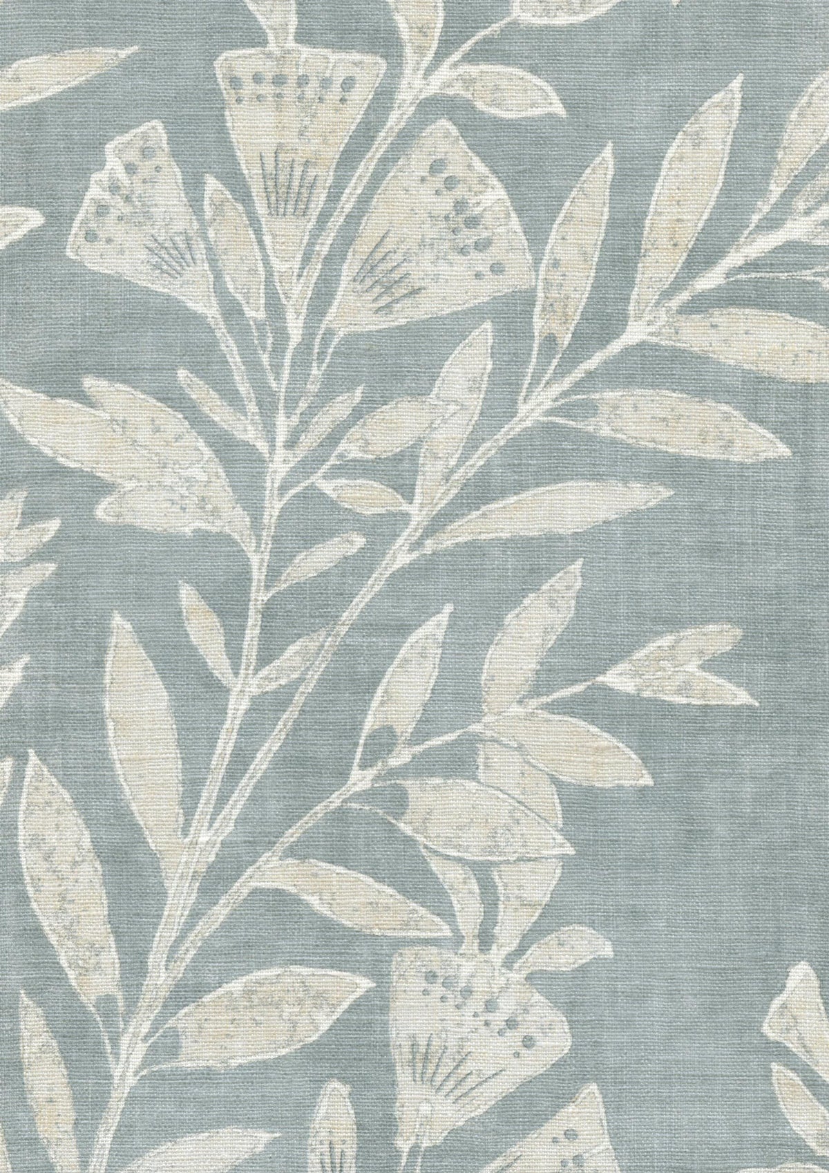 Lewis & Wood Fan Flower Sky Made to Measure Roman Blinds – fabric detail