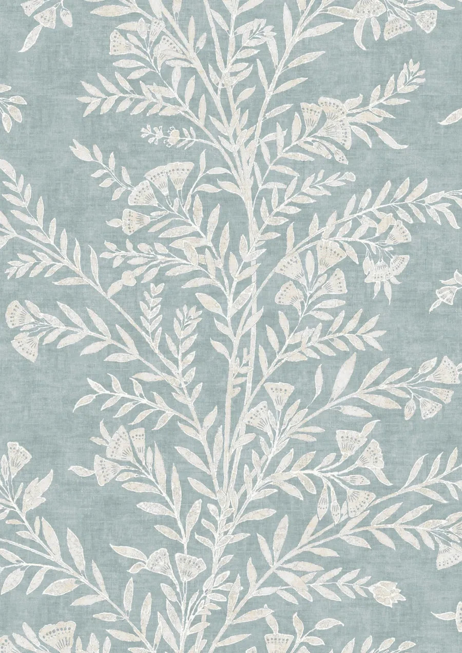 Lewis & Wood Fan Flower Sky Made to Measure Curtains – close-up