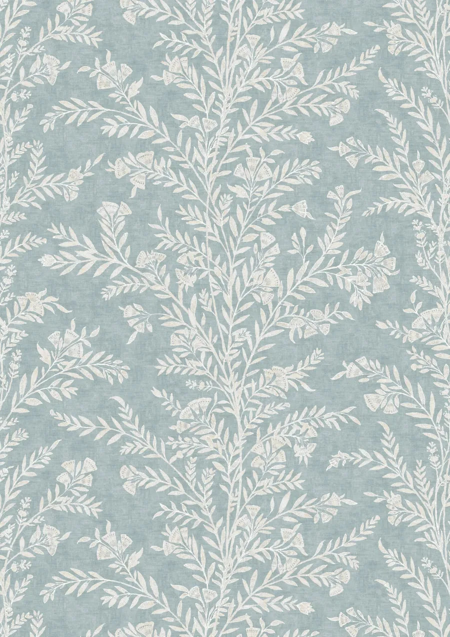 Lewis & Wood Fan Flower Sky Made to Measure Roman Blinds – full width