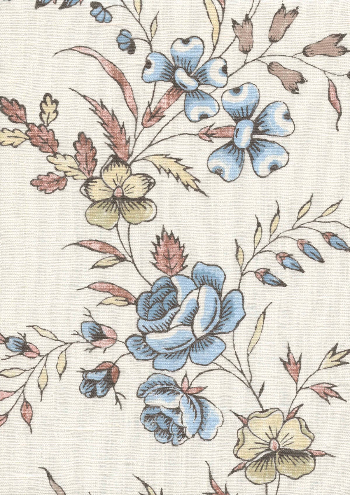 Lewis & Wood Fleurie Forget-Me-Not Made to Measure Roman Blinds – fabric detail