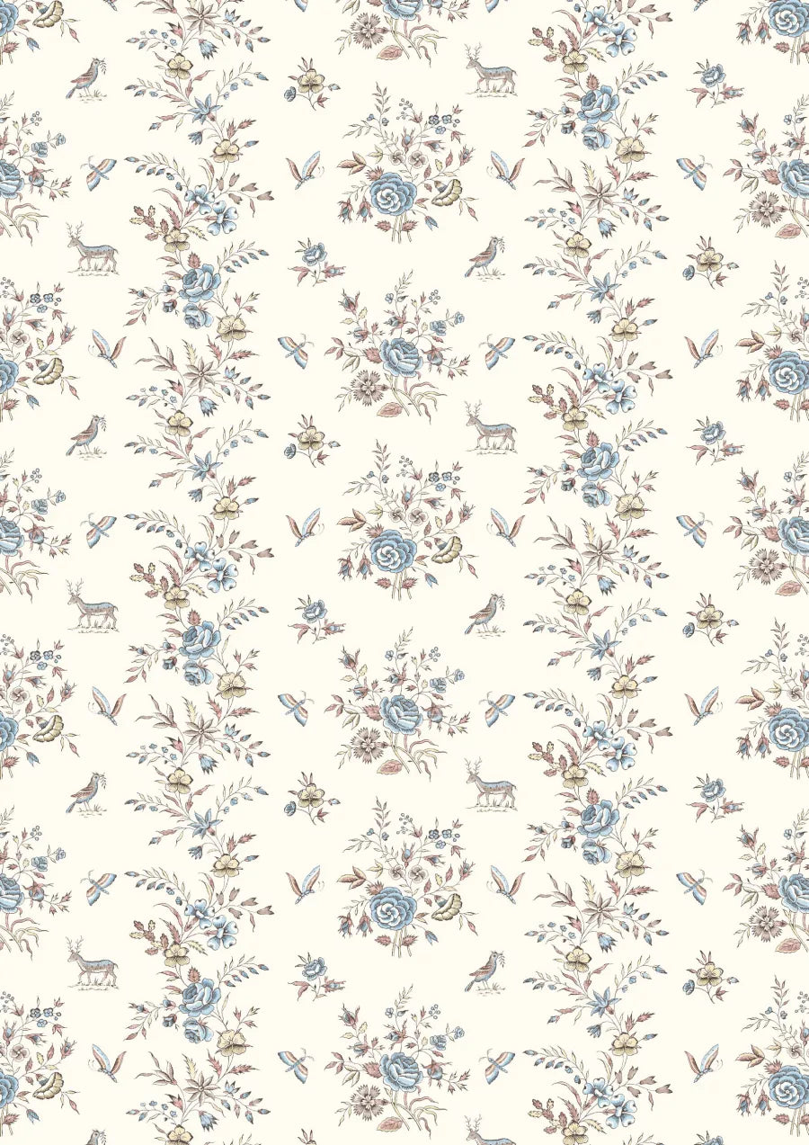 Lewis & Wood Fleurie Forget-Me-Not Made to Measure Roman Blinds – full width