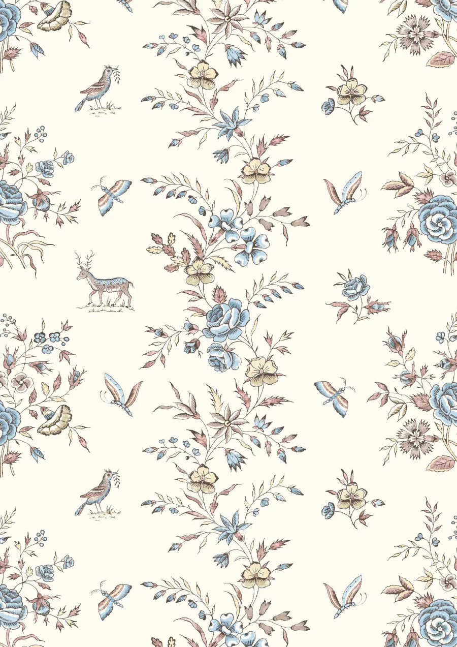 Lewis & Wood Fleurie Forget-Me-Not Made to Measure Roman Blinds – close-up