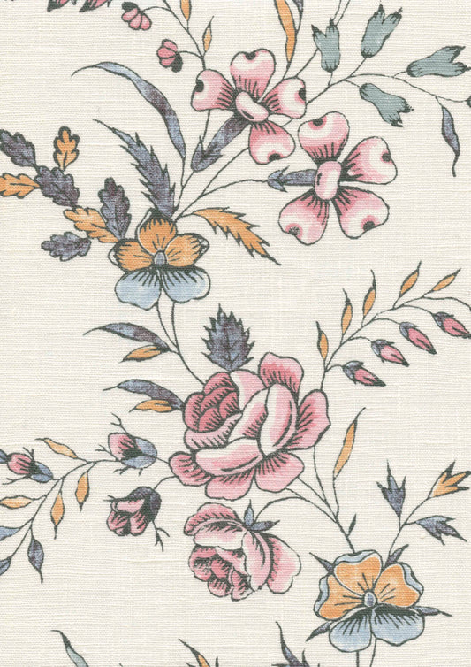Lewis & Wood Fleurie Honeysuckle Made to Measure Roman Blinds – fabric detail