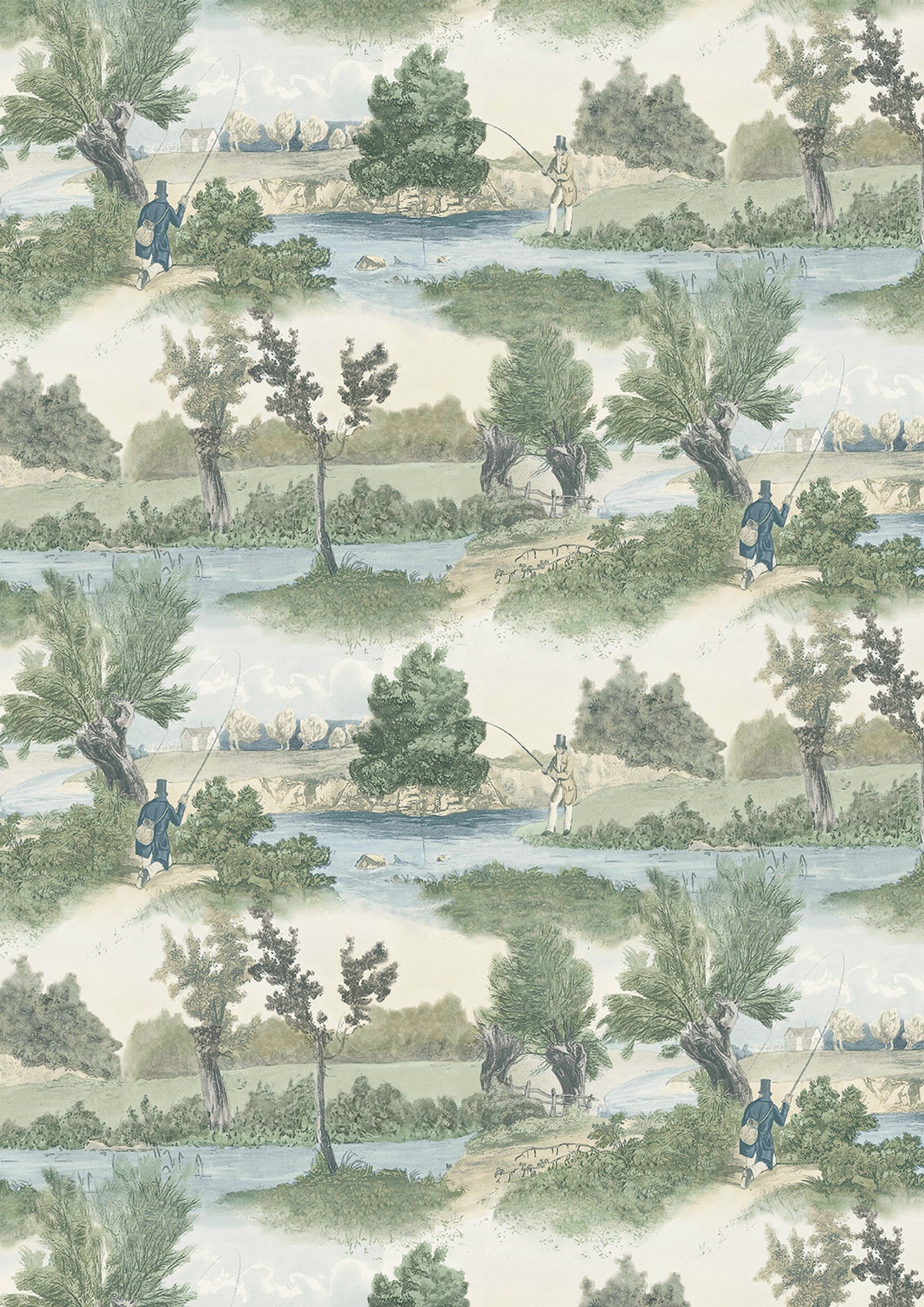 Lewis & Wood Fly Fishing Made to Measure Curtains – close-up