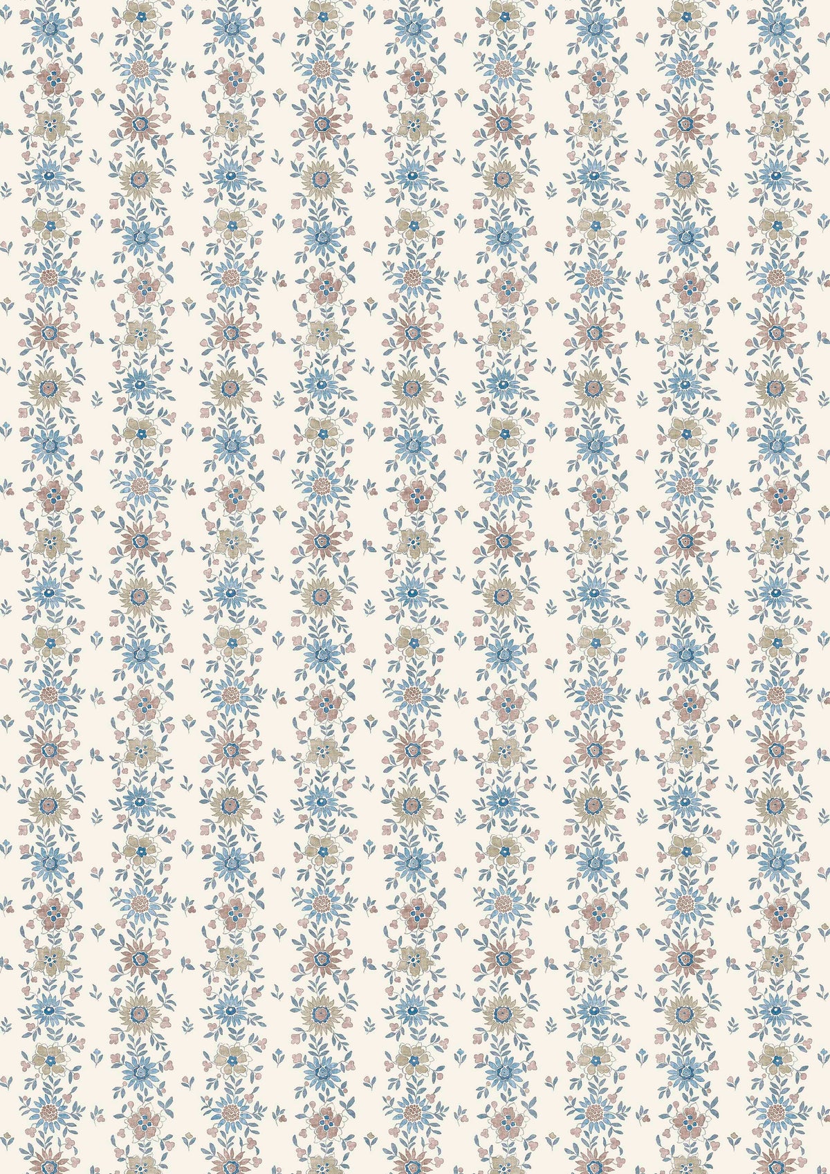 Lewis & Wood Freya Cornflower Made to Measure Curtains – full width
