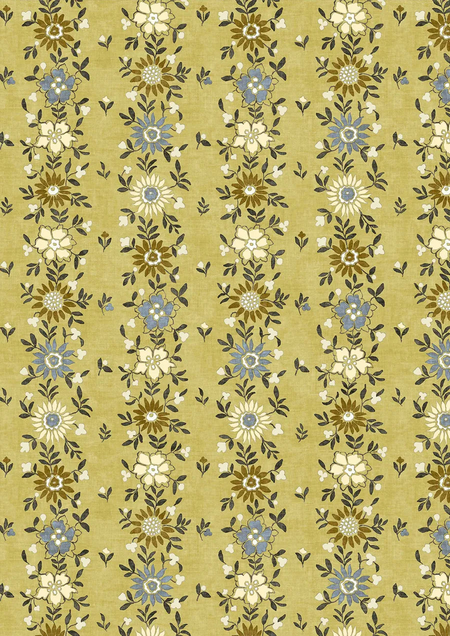Lewis & Wood Freya Forsythia Made to Measure Roman Blinds – close-up