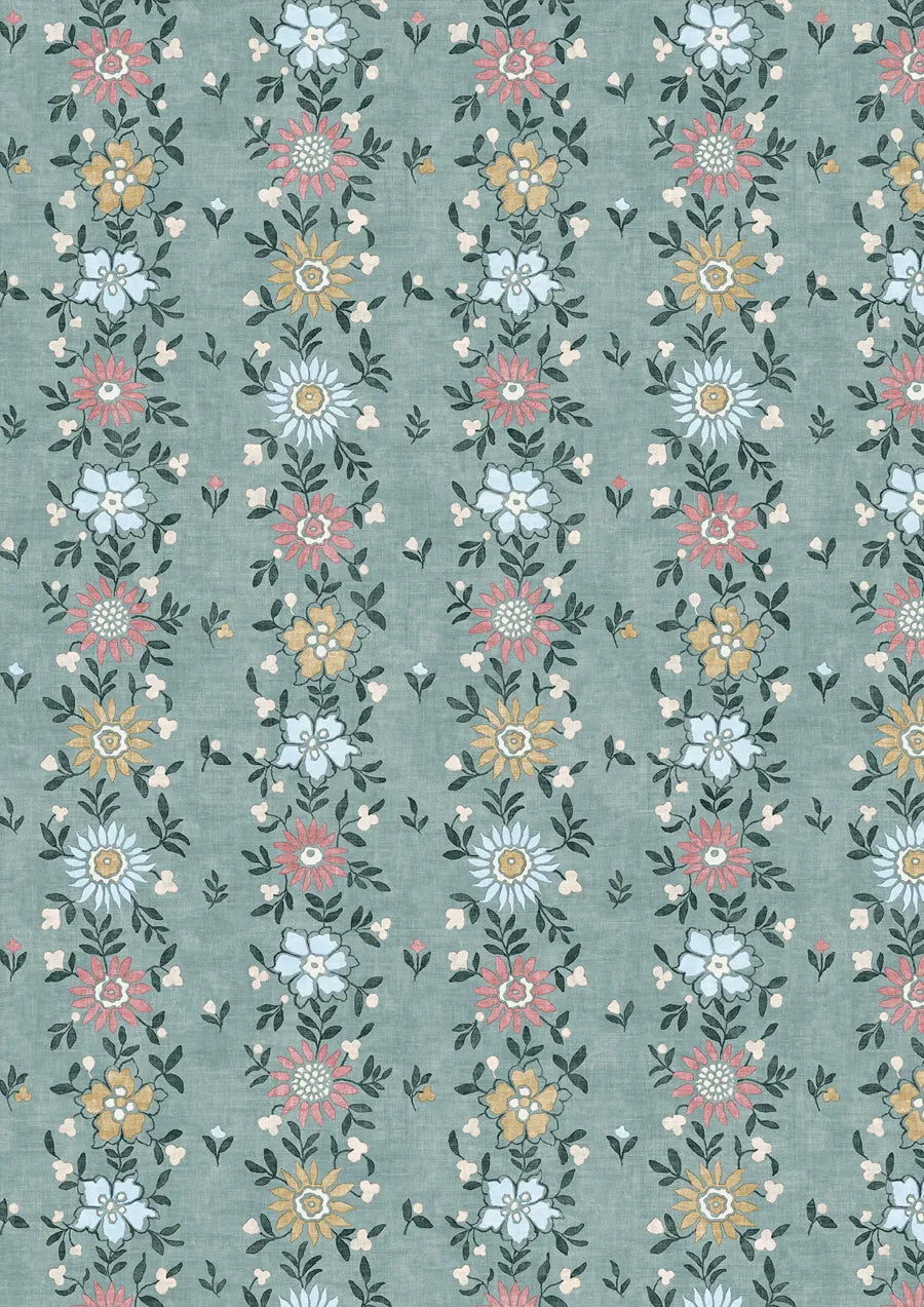Lewis & Wood Freya Sea Rose Made to Measure Roman Blinds – close-up
