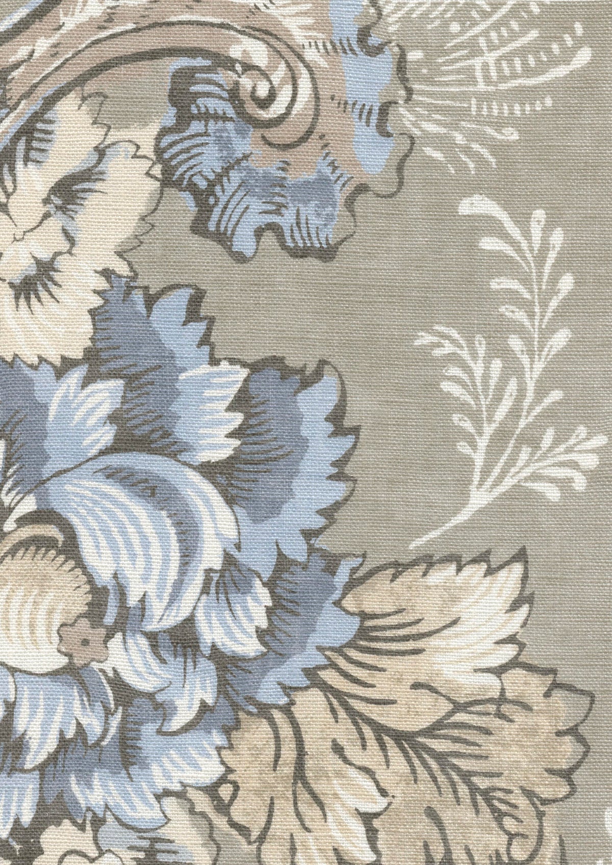Lewis & Wood Georgia Blue Oyster Made to Measure Roman Blinds – fabric detail