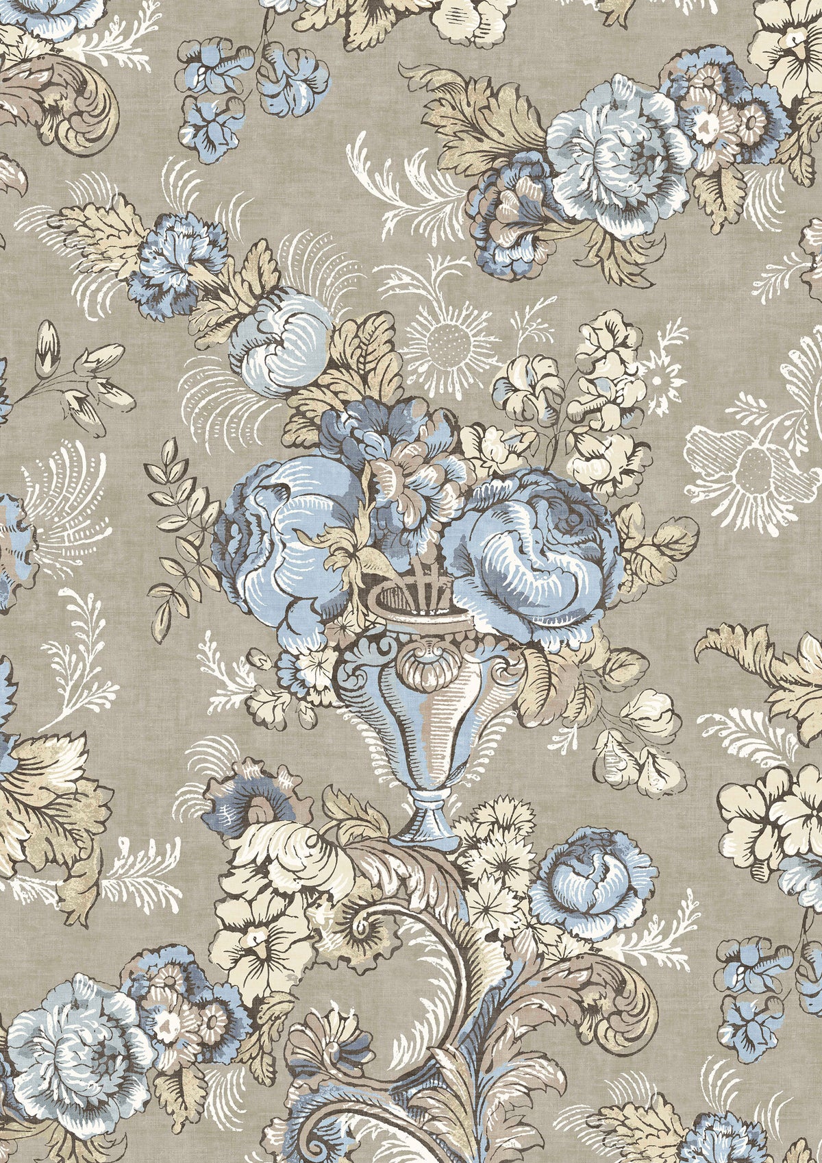 Lewis & Wood Georgia Blue Oyster Made to Measure Roman Blinds – close-up