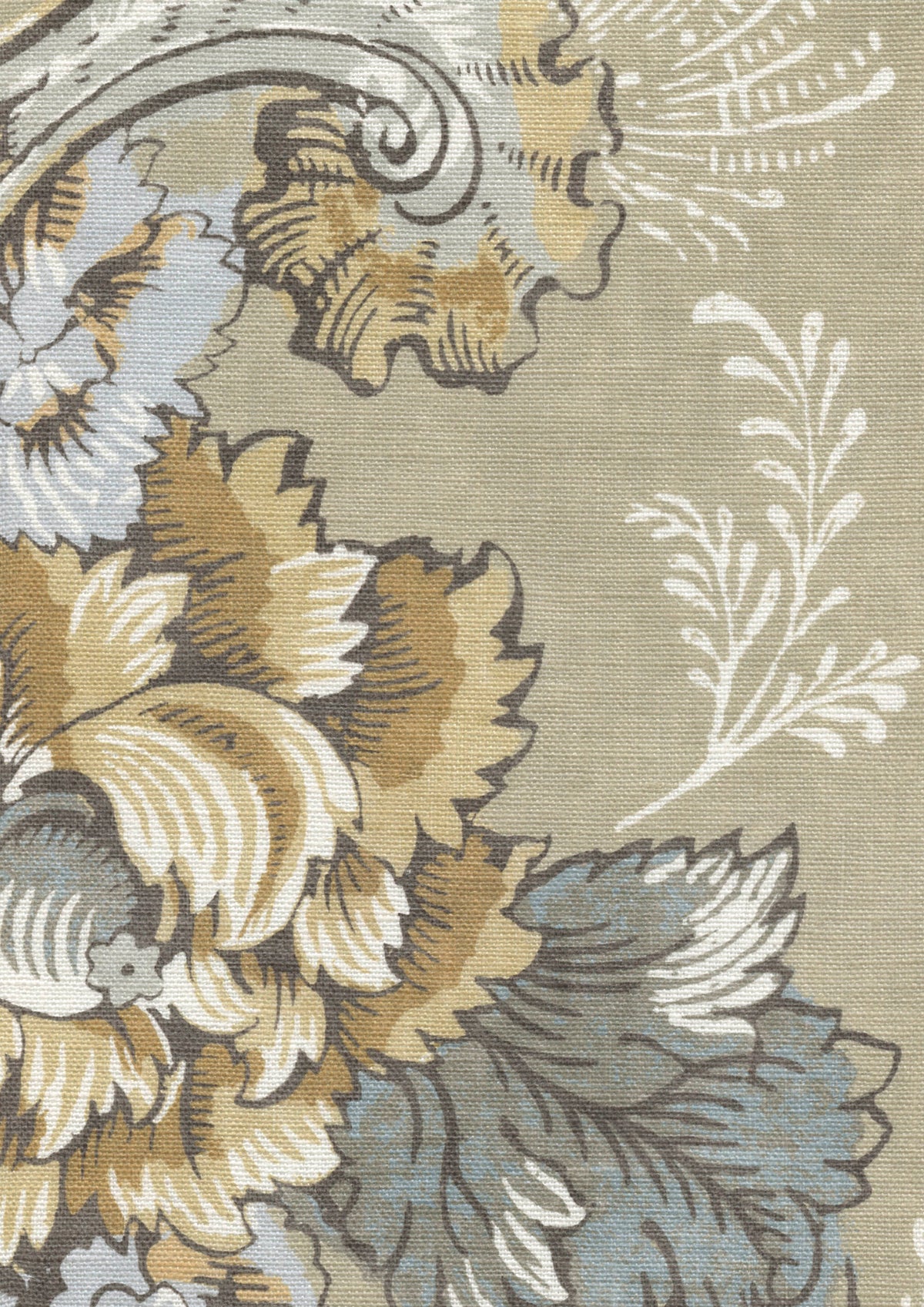 Lewis & Wood Georgia Gold Slate Made to Measure Roman Blinds – fabric detail