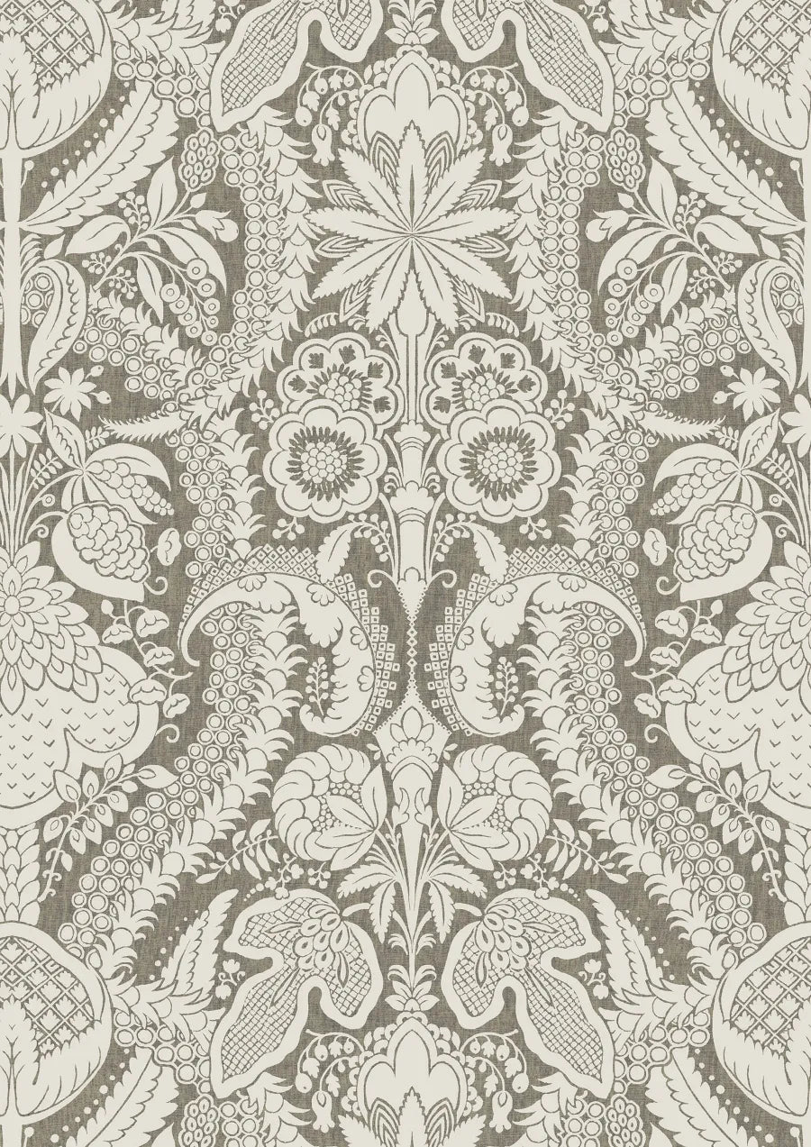 Lewis & Wood Hanbury Charcoal Made to Measure Curtains – close-up
