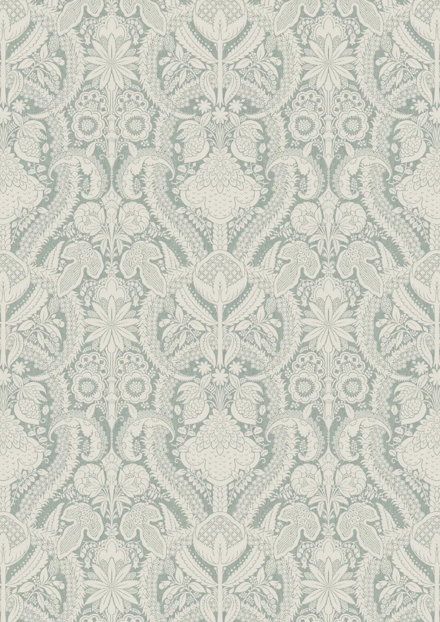Lewis & Wood Hanbury Verdigris Made to Measure Curtains – full width