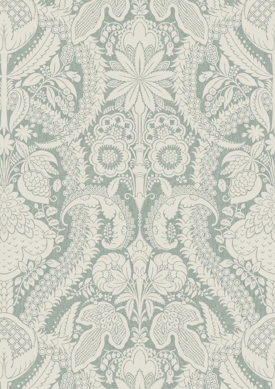 Lewis & Wood Hanbury Verdigris Made to Measure Curtains – close-up