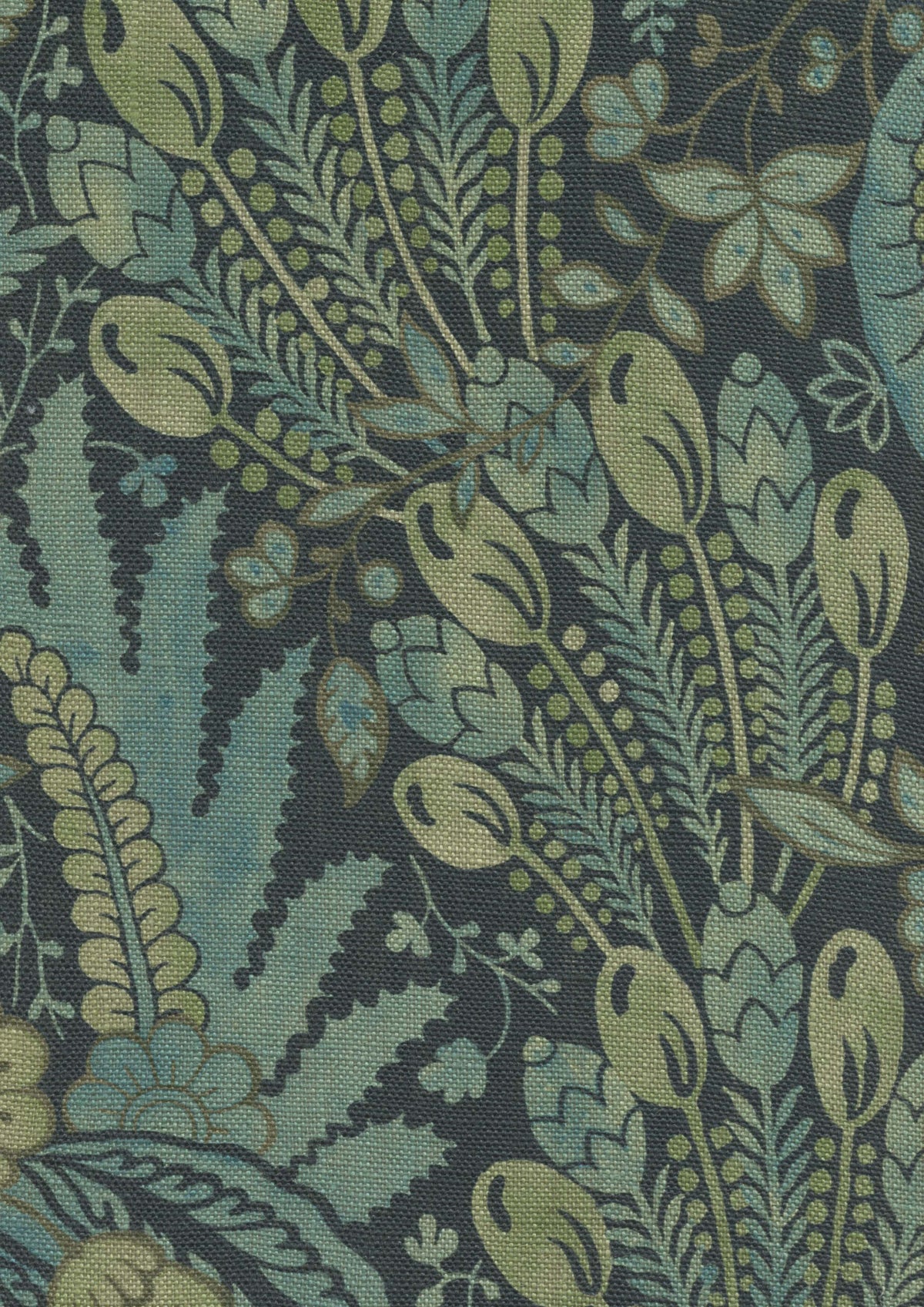 Lewis & Wood Hawskmoor Peacock Made to Measure Curtains – fabric detail