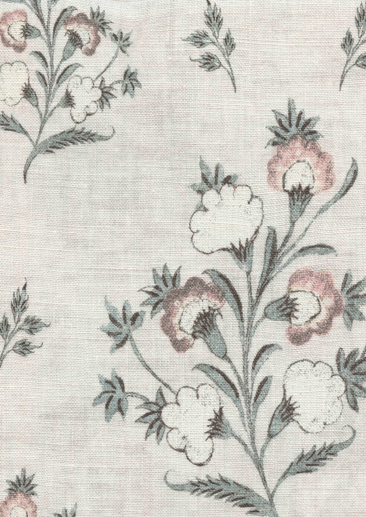 Lewis & Wood Hindi Rose Ceramic Made to Measure Curtains – fabric detail