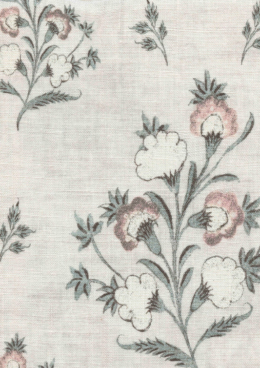 Lewis & Wood Hindi Rose Ceramic Made to Measure Roman Blinds – fabric detail